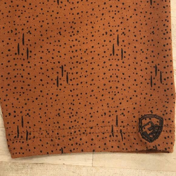 Kuhl Womens Size XL Dress Anya Faux Wrap Crossover Neck Graphic Print Copper - Picture 13 of 14